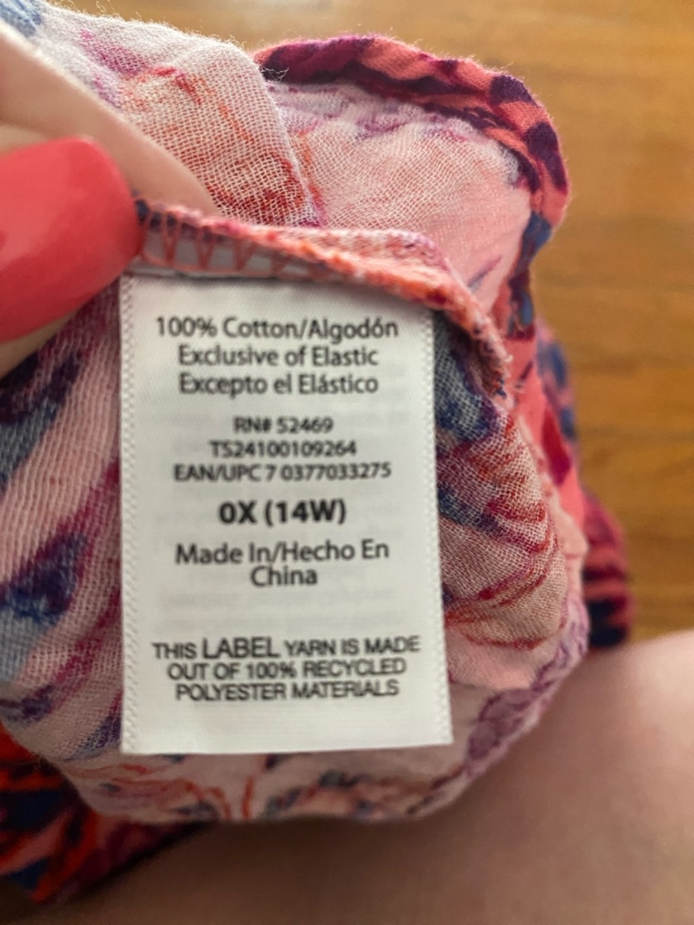 Terra & Sky Pink Floral Dress with Blue and Purple Leaves and pockets! - Picture 6 of 7